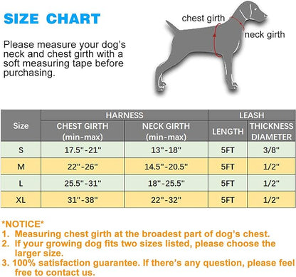 No Pull Dog Harness Adjustable Reflective Oxford Easy Control Medium Large Dog Harness with A Free Heavy Duty 5ft Dog Leash (L (Chest: 25.5"-31"), Orange Harness+Leash) tobeDRI