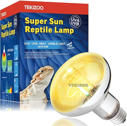 UVA UVB Sun Lamp 160W High Intensity Self-Ballasted Heat Basking Lamp/Light/Bulb for Reptile and Amphibian TEKIZOO
