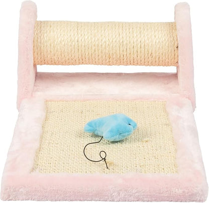 Armarkat Rolling Cat Scratcher Toy, Real Wood Sisal Scratching Board for Cats Training - PAWPICO