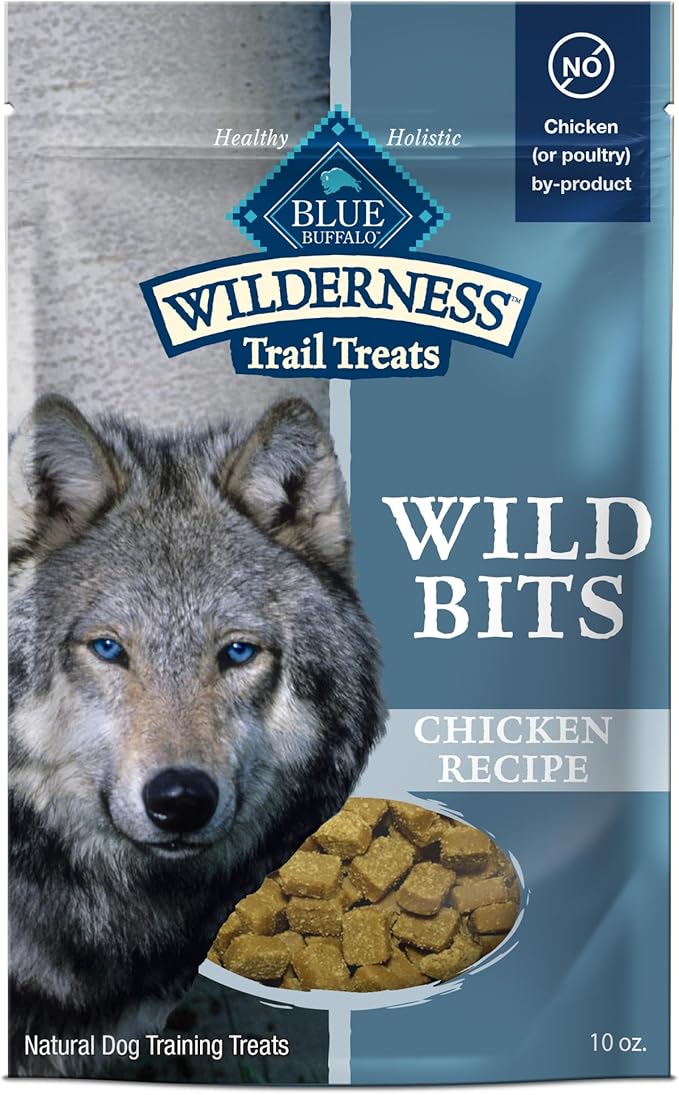 Blue Buffalo Wilderness Wild Bits Soft & Chewy Training Treats for Dogs, Grain-Free, Chicken Recipe, 10-oz. Bag - PAWPICO