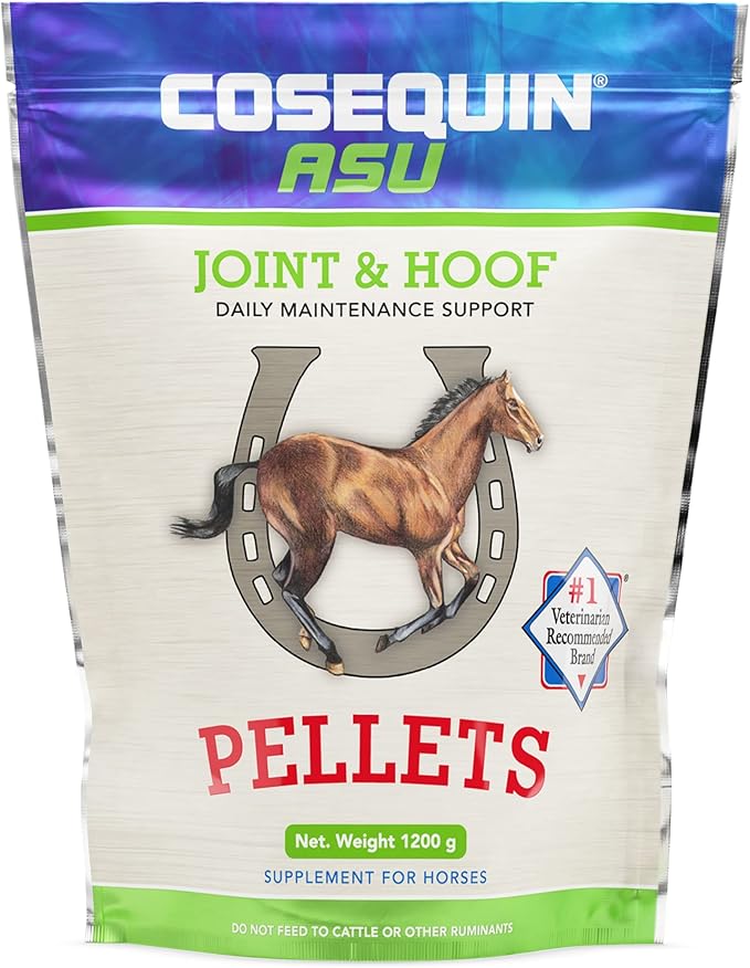 Nutramax Laboratories Cosequin ASU Joint & Hoof Pellets Joint Health Supplement for Horses - Pellets with Glucosamine, Chondroitin, MSM, and Biotin, 1200 Grams NutramaxLaboratories