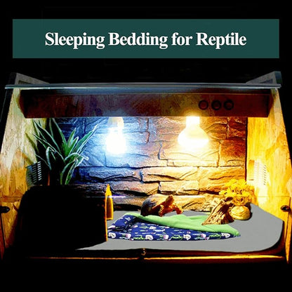 Bearded Dragon Tank Accessories, Reptile Bedding Hammock Soft Fabric Warm Sleeping Pillow with Cover Substrate for Bearded Dragon Leopard Gecko Lizard Mechpia