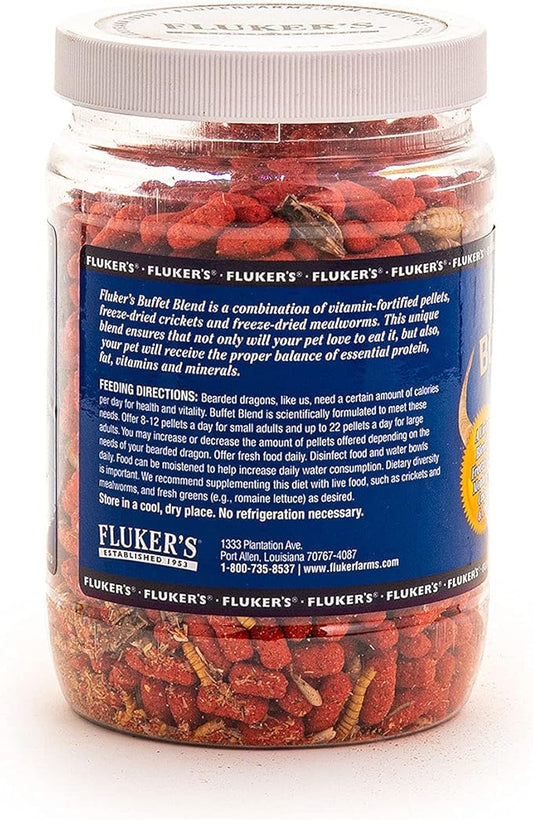 Fluker's 76044 Buffet Blend Adult Formula Bearded Dragon Formula, 7.5oz Flukers