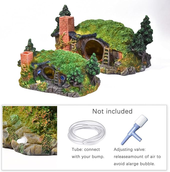 fazhongfa Aquarium Decorations Castle Fish Tank Décor Thematic Ornaments (Hobbit-Small) fazhongfa
