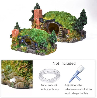 fazhongfa Aquarium Decorations Castle Fish Tank Décor Thematic Ornaments (Hobbit-Small) fazhongfa