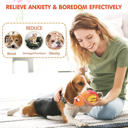 Dog Enrichment Toys - Dog Puzzles Squeaky Treat Dispensing Crinkle Plush Snuffle Toys - Dog Treat Toy for Small Medium Large Dogs Tough Funny Soft Puppy Toy, Snail - PAWPICO