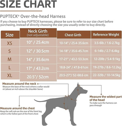 PUPTECK Soft Mesh Dog Harness and Leash Set Pet Puppy Cat Comfort Padded Vest No Pull Harnesses, Brown, XS PUPTECK
