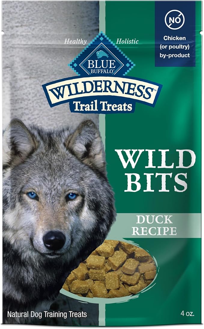Blue Buffalo Wilderness Wild Bits Soft & Chewy Training Treats for Dogs, Grain-Free, Duck Recipe, 4-oz. Bag - PAWPICO