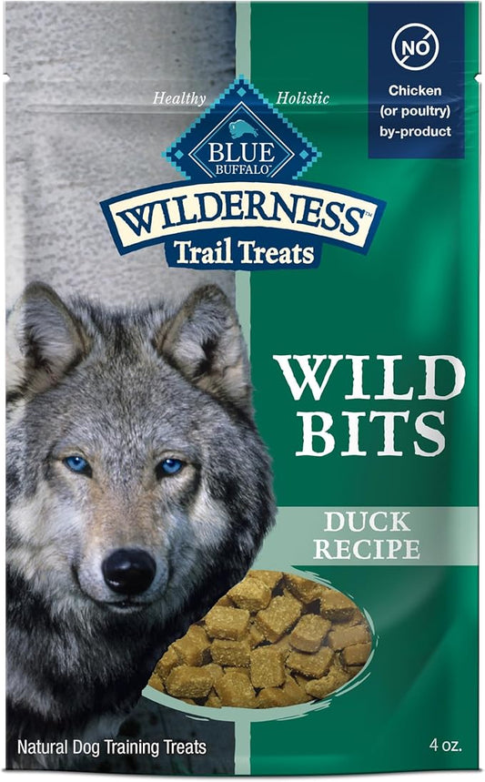 Blue Buffalo Wilderness Wild Bits Soft & Chewy Training Treats for Dogs, Grain-Free, Duck Recipe, 4-oz. Bag - PAWPICO