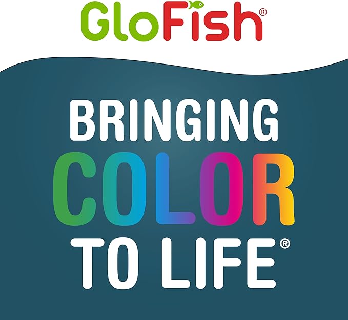 GloFish Aquarium Starter Kit, 6.6 Gallon Fish Tank, Includes Blue & White LED Lights, Tetra Whisper Bio-Bag Filter & Thermometer GloFish