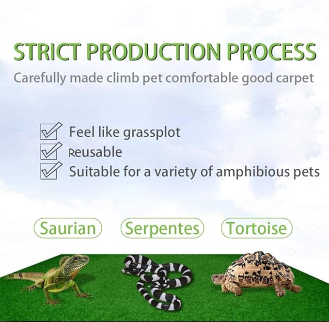 Tfwadmx Reptile Carpet, 2 Pack of Bearded Dragon Mat Terrarium Substrate Liner Bedding for Snake Turtle Lizard Geckos Hermit Crabs (24'' X 16'') Tfwadmx