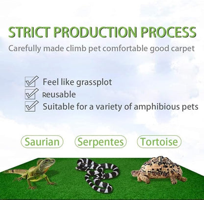 Tfwadmx Reptile Carpet, 2 Pack of Bearded Dragon Mat Terrarium Substrate Liner Bedding for Snake Turtle Lizard Geckos Hermit Crabs (24'' X 16'') Tfwadmx