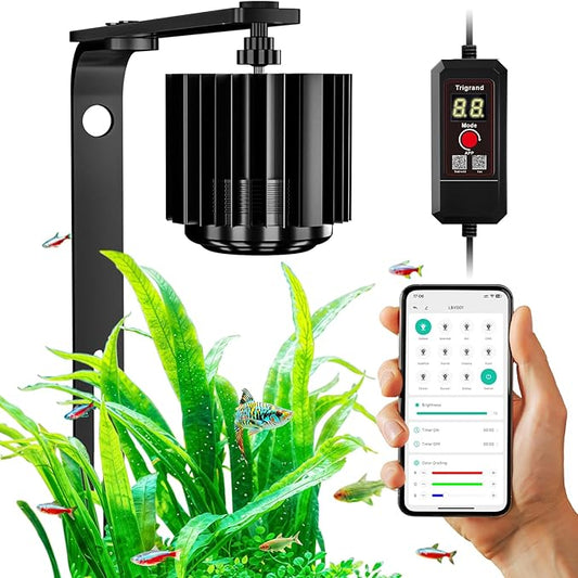 Aquarium Light Fish Tank Light LED Clip on Freshwater Light Full Spectrum fluval Aquarium GrowLight Aquarium lamp 10 Gallon 20 Gallon 48 inch30 inch.24W TRIGRAND