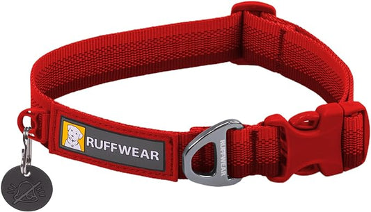 Ruffwear, Front Range Dog Collar, Durable and Comfortable Collar for Everyday Use, Red Canyon, 11"-14" RuffwearInc