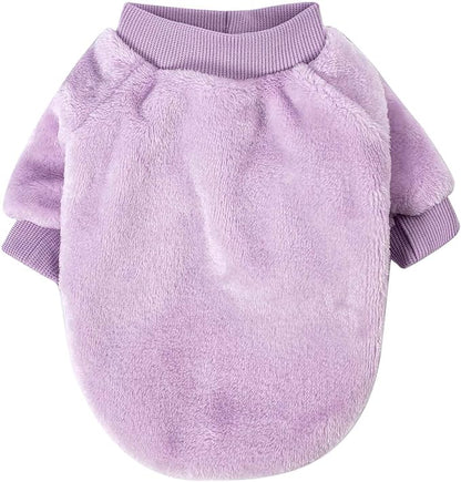FabriCastle Small Dog Sweater, Pack of 2, Dog Clothes, Dog Coat, Dog Jacket for Small or Medium Dogs Boy or Girl, Ultra Soft and Warm Cat Pet Sweaters (Small, Pink,Light Purple) - PAWPICO