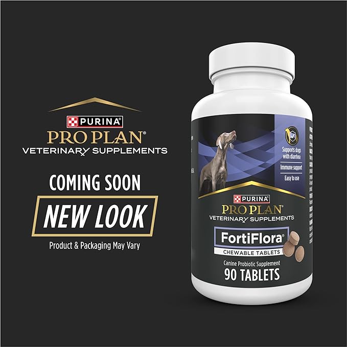 Purina Pro Plan Veterinary Supplements FortiFlora Chewable Dog Probiotic Supplement Tablets - 90 ct. Canister ProPlanVeterinaryDiets