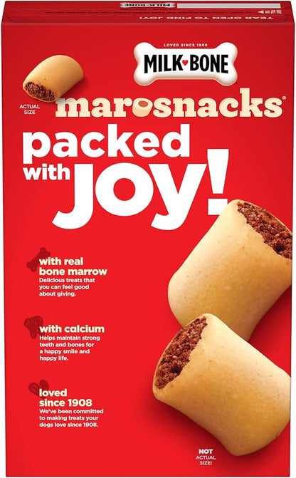 Milk-Bone MaroSnacks Dog Treats, Beef, 15 Ounce (Pack of 6) with Real Bone Marrow and Calcium - PAWPICO