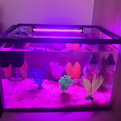 Submersible Aquarium Light for Fish Tank: Full Spectrum Underwater Fish Tank Light with COB Led Light Strips - Adjustable Brightness 8 Colors Led Light with Remote and Suction for Aquarium (7.8 Inch) SZMINILED
