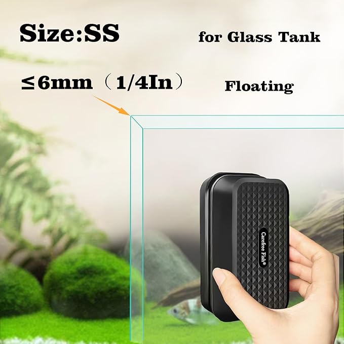 Carefree Fish Aquarium Small Magnetic Cleaner for Glass Fish Tank Magnet Brush Algae Scrapers Floating Bewatermyfriend