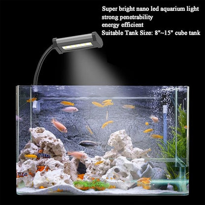 Lominie Aquarium Plant Light, Small LED Aquarium Light Timer, Full Spectrum Nano Fish Tank Light Refugium Light for Freshwater Aquarium Freshwater Planted Tank Lominie