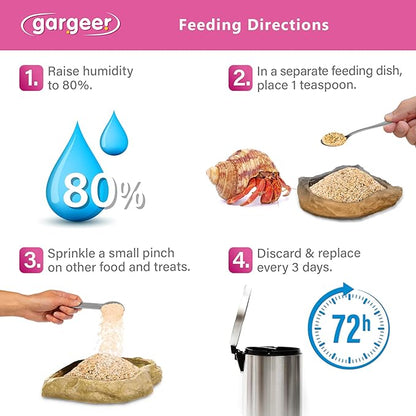 4oz Hermit Crab Multi-Vitamin Supplement. Premium Trace Minerals, Promote Growth, Exoskeleton Formation, Support Molting Process. Enjoy! Gargeer