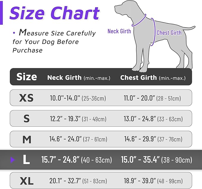 Eagloo Dog Harness for Large Dogs, No Pull Service Vest with Reflective Strips and Control Handle, Adjustable and Comfortable for Easy Walking, No Choke Harness with 2 Metal Rings, Purple & Green, L GoExplorewithEagloo