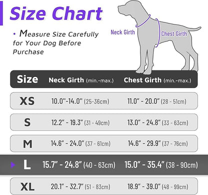 Eagloo Dog Harness for Large Dogs, No Pull Service Vest with Reflective Strips and Control Handle, Adjustable and Comfortable for Easy Walking, No Choke Harness with 2 Metal Rings, Purple & Green, L GoExplorewithEagloo