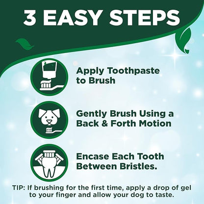 Vet’s Best Puppy Dental Kit – Toothbrush & Toothpaste for Puppies – Helps Soothe Irritated Gums During Teething, Freshens Breath, Prevent Plaque & Tartar - Natural Peanut Butter Flavor VetsBest