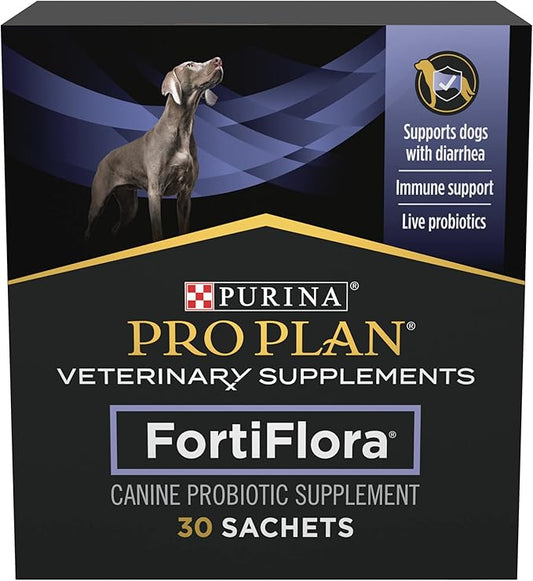 Purina Pro Plan Veterinary Supplements FortiFlora Dog Probiotic Supplement, Canine Nutritional Supplement - (Pack of 6) 30 ct. Boxes ProPlanVeterinaryDiets