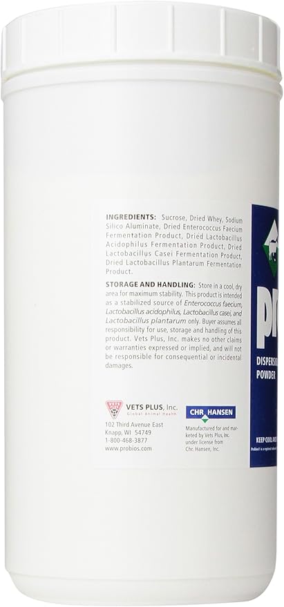 Probios Dispersible Powder - Pet Probiotic for Swine, Equine, Sheep, Goat, Dog, Cat, Bird, Rabbit (5 lbs) Probios