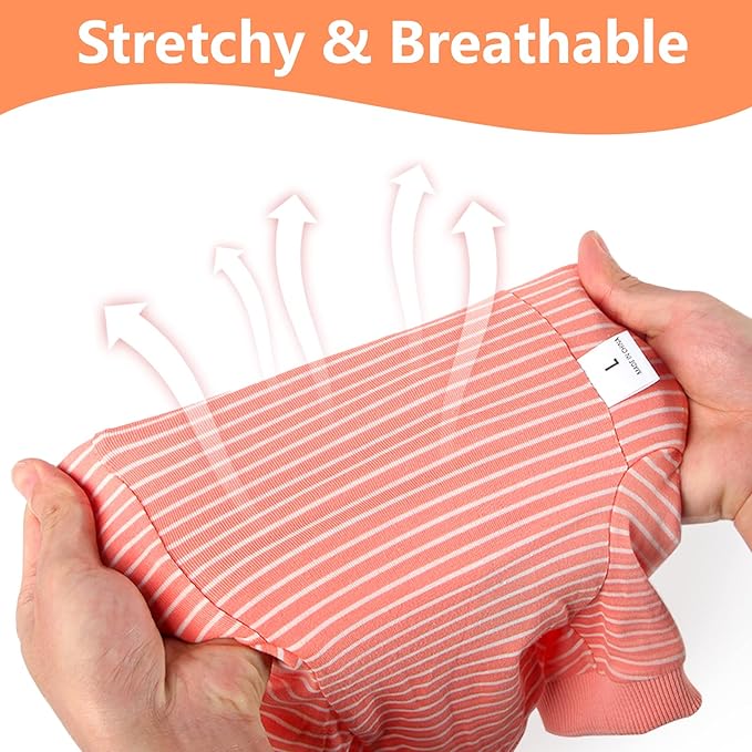 LIANZIMAU Cat Surgical Recovery Suit Professional for Male Female Dog Abdominal Wounds Cone E-Collar Alternative Anti-Licking Pet Surgical Recovery Pajama Suit Soft Fabric Onesie for Cats Lianzimau