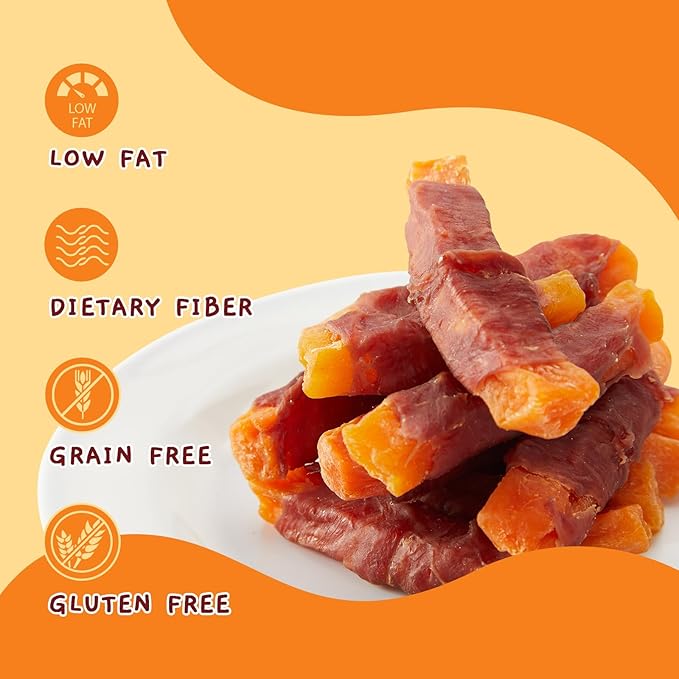 Jungle Calling Sweet Potato & Duck Dog Treats, Vegetarian, Nutritious and Delicious Snacks for Your Furry Friend, 10.6 oz - PAWPICO