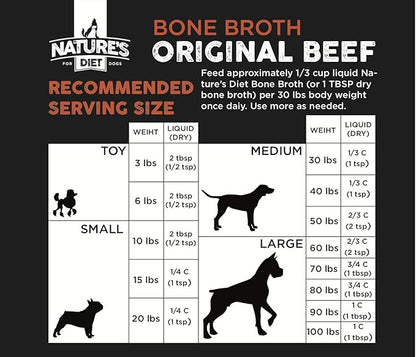 Nature's Diet Pet Bone Broth Protein Powder with Pumpkin, Fish Oil and Turmeric (Chicken, 16 oz = 159 Servings) NaturesDiet%C2%AE