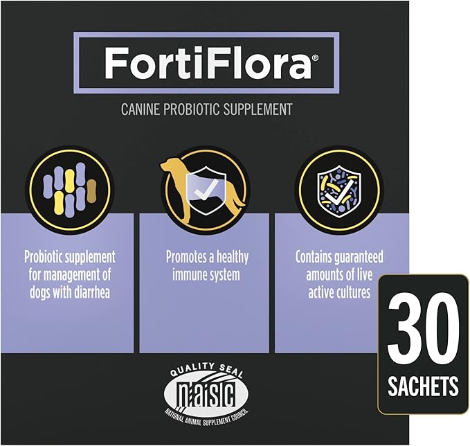 Purina Pro Plan Veterinary Supplements FortiFlora Dog Probiotic Supplement, Canine Nutritional Supplement - (Pack of 6) 30 ct. Boxes ProPlanVeterinaryDiets