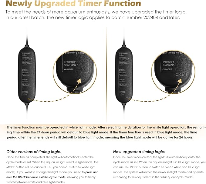 GLOWRIUM Aquarium Light, LED Full Spectrum Freshwater Fish Tank, Daylight/Moonlight Mode and infinitely dimmable, Fish Tank Light with auto-on/Off Timer (18-23 in) GLOWRIUM