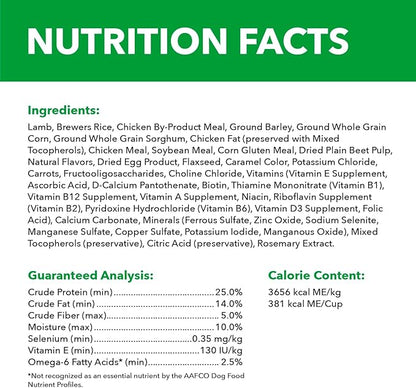 IAMS Minichunks Adult Dry Dog Food Lamb & Rice Recipe Dog Kibble, 15 lb. Bag - PAWPICO