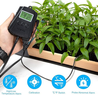 Inkbird WiFi Heat Mat Reptile Thermostat Controller Temperature Controller with 2 Probes and 2 Outlets, IPT-2CH Reptiles Heat Mat Thermostat (Max 250W per Outlet) Inkbird