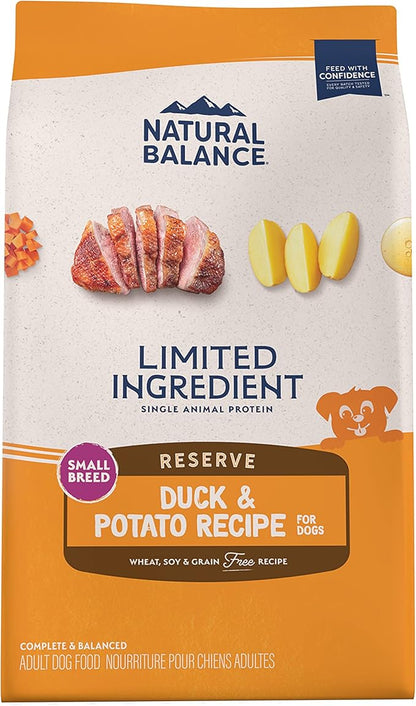 Natural Balance Limited Ingredient Small-Breed Adult Grain-Free Dry Dog Food, Reserve Duck & Potato Recipe, 12 Pound (Pack of 1) - PAWPICO