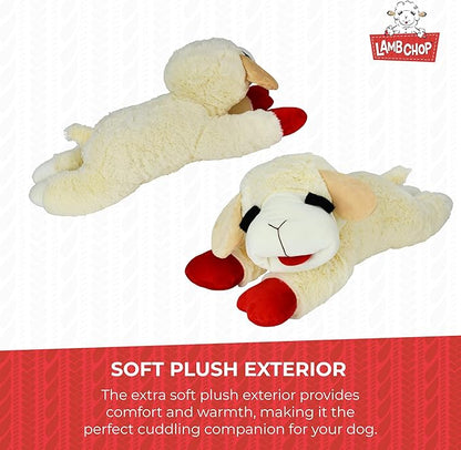 Multipet's Officially Licensed Lamb Chop Jumbo White Plush Dog Toy, 24-Inch - PAWPICO