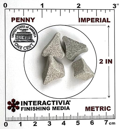 Ceramic Tumbling Media (5 lb - 5/8" x 1/4" Small Tri-Stars, Tri-Star - Ceramic General) InteractiviaFinishingMedia