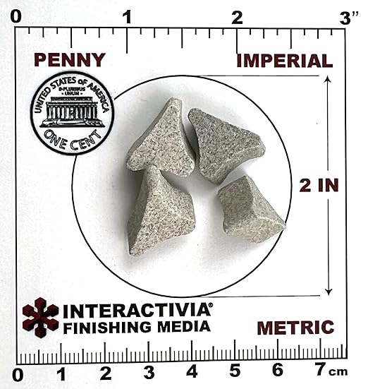 Ceramic Tumbling Media (5 lb - 5/8" x 1/4" Small Tri-Stars, Tri-Star - Ceramic General) InteractiviaFinishingMedia