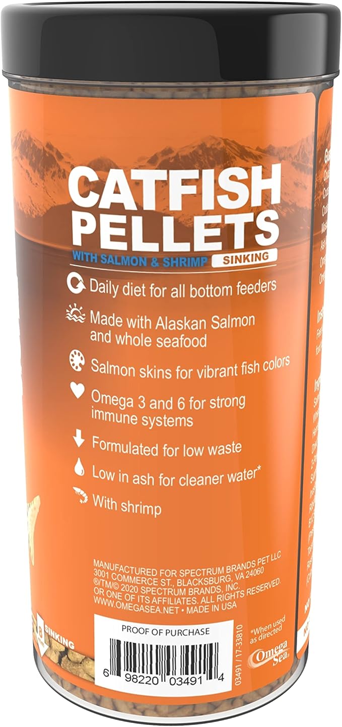 Omega One Sinking Shrimp Pellets, 8mm Pellets, 8.25 oz OmegaOne