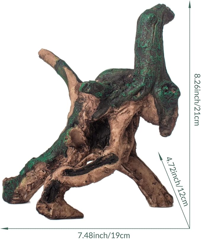 Fish Tank Decorations Aquarium Décor Resin Artificial Tree Trunk Root (G) Taomypets