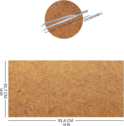 Reptile Carpet Mat, Coconut Fiber Liner,Snake Bedding,Lizard Cage Mat/Substrate for Snakes, Chameleons, Geckos ands Kitchen Use (36"x18"（2pc）) bestchoiceforyourreptiles
