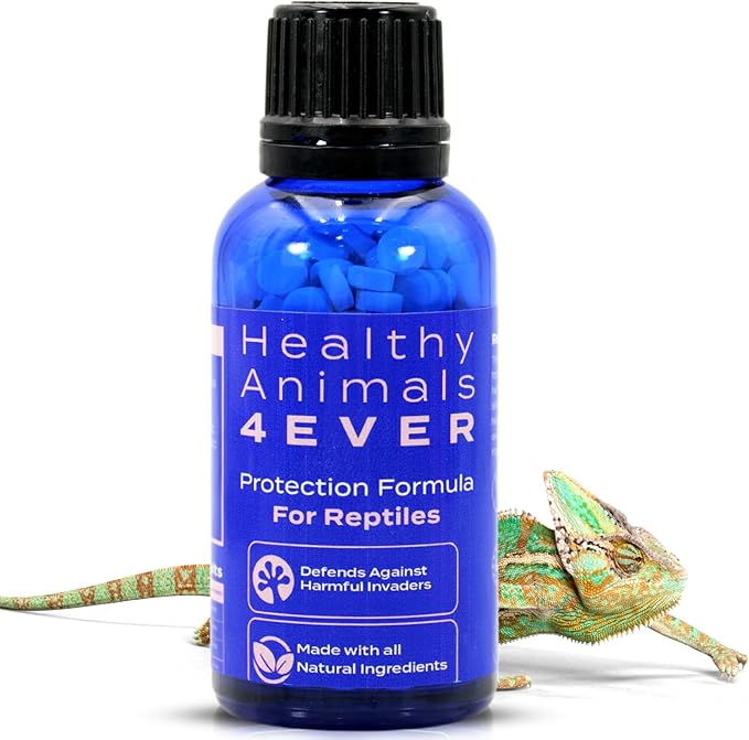 HealthyAnimals4Ever Reptile Protection Formula - Defends Against Internal & External Harmful Invaders, Supports Digestive Health & Vitality - Safe & Gentle Care - 300 Count HealthyAnimals4ever