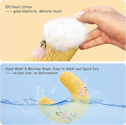 ucho Pillow for Cats, Ultra Soft Fluffy Pet Calming Toy Half Donut Cuddler, U-Shaped Pillow for Pet Cervical Protection Sleeping Improve- Yellow ucho