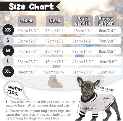 FUAMEY Dog Pullover Sweatshirt，Dog Winter Sweaters Warm Dog Clothes Dog Vest Thick Puppy Pullover Soft Pet Fleece Sweater Cute Doggie Boy Girl Outfit for Small Medium Dogs Grey L - PAWPICO