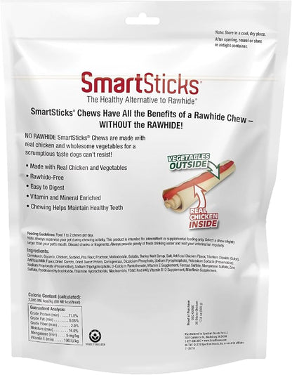 SmartBones SmartSticks, Treat Your Dog to a Rawhide-Free Chew Made With Real Meat and Vegetables, 25 Count (Pack of 1) - PAWPICO