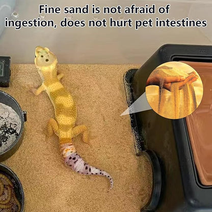 BNOSDM Reptile Sand Bearded Dragons Substrate Sands Lizard Terrarium Bedding Desert Blend for Snakes Geckos Chameleon Tortoise Frogs Scorpion Invertebrates Amphibian（Yellow） BNOSDM