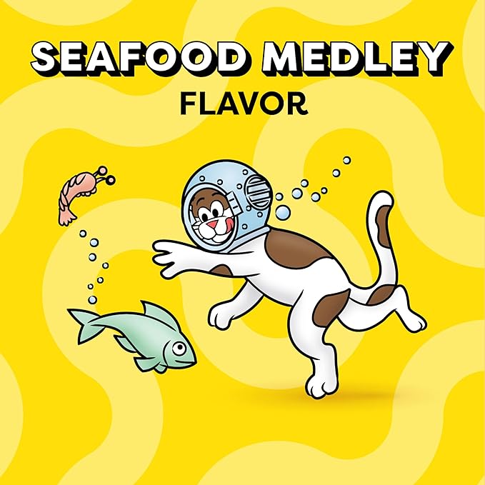 Temptations Classic Crunchy and Soft Cat Treats Seafood Medley Flavor, 48 oz. Pouch Temptations